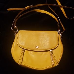 MK Michael Kors Yellow Buttery Leather Purse